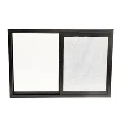 Multimarca - Ventana de aluminio de 90 x 60 cm Café chocolate