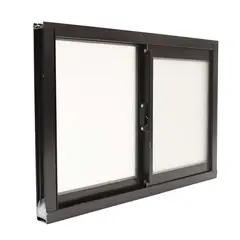 Multimarca - Ventana de aluminio de 60 x 40 cm Café chocolate