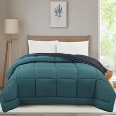 Just Home Collection - Edredón Bicolor Individual Verde