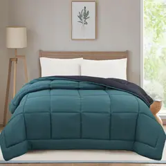 Just Home Collection - Edredón Bicolor Mf Matrimonial Verde