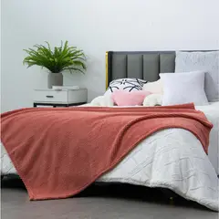 Just Home Collection - Manta jaq sherpa 125x150 terra
