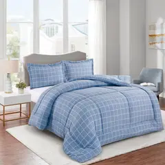 Just Home Collection - Edredón Nórdico print mat azul