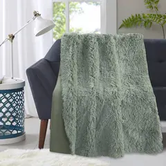 Just Home Collection - Manta boho shag 125x150 verde