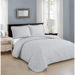 Just Home Collection - Edredón King Gris