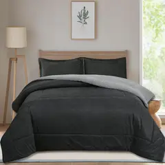 Just Home Collection - Edredón Urb Solid Queen Grafito