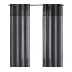 Just Home Collection - Cortina lino combina 130x220 gris