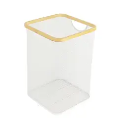 Just Home Collection - Cesto de Ropa Metálico Blanco