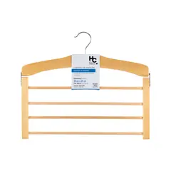 Just Home Collection - Colgador de Pantalón Madera 4 Niveles