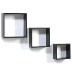 Just Home Collection - Set 3 Cubos Negro