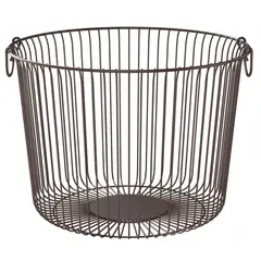Just Home Collection - Canasta Metálica Negra
