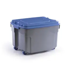 Just Home Collection - Caja con Tapa y Ruedas 56 L