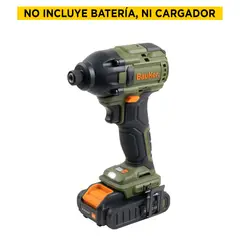 Bauker - Atornillador de Impacto 1/4" 20V (No Incluye Baterías, Ni Cargador),