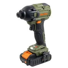 Bauker - Atornillador de Impacto 1/4" 20V (No Incluye Baterías, Ni Cargador),