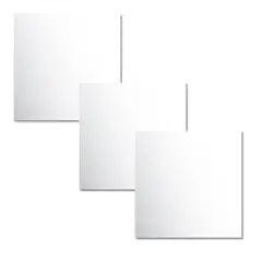 Live Deco - Set de 3 Espejos Decorativos Cuadrados sin Marco de 15 x 15 cm