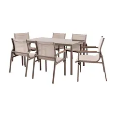 Just Home Collection - Juego de Comedor Metal Dubo 6 personas