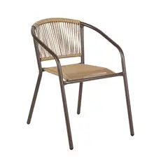 Just Home Collection - Silla Guadalajara Beige Tipo Ratán