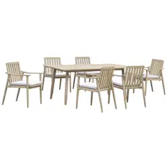 Just Home Collection - Juego de Comedor Madera Basilia 6 personas