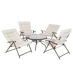 Just Home Collection - Sala de Exterior Sao Paulo Beige 4 Personas