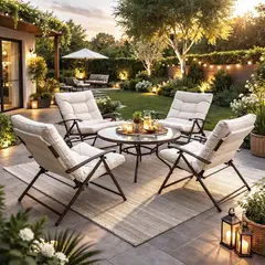 Just Home Collection - Sala de Exterior Sao Paulo Beige 4 Personas