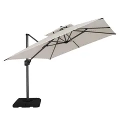 Just Home Collection - Sombrilla Lateral Blanca 3x3 M. No incluye base.