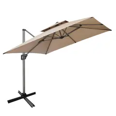 Just Home Collection - Sombrilla Lateral Taupe 3x3 M