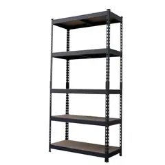 Fixser - Estante de Metal Negro 5 Niveles 90 x 40 x 183 cm