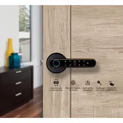 Dexter - Cerradura Smart Manija Tubular M198, Negro