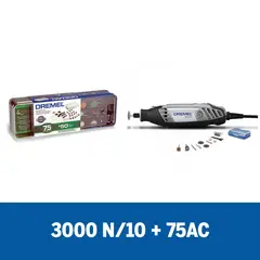 Dremel - 3000 + Kit de Accesorios de 75 Pzas