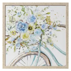 Just Home Collection - Cuadro Decorativo Bici Flor 50x50 cm