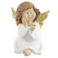 Dear Santa - Ángel Navideño de Poliresina con Diamante 12 cm