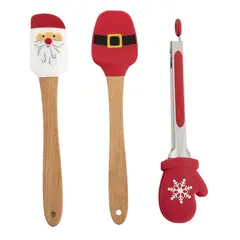 Dear Santa - Set Mini Utensilio de Cocina Navidad Rojo 3 Piezas