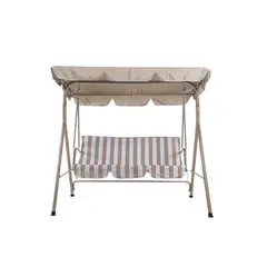 Just Home Collection - Sillon Columpio Rayas Beige 3 Personas