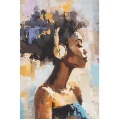 Just Home Collection - Cuadro Decorativo Mujer Música 40x60 cm