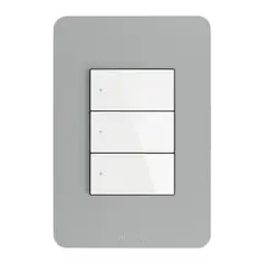 Bticino - Placa de Resina Gris 3 Módulos