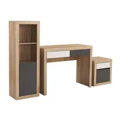 Just Home Collection - Combo Escritorio, Cajonera y Librero