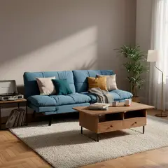 Just Home Collection - Futon Moscú Azul