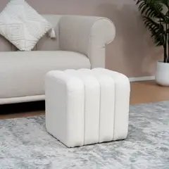 Just Home Collection - Puff Luna Blanco