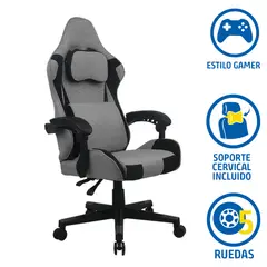 Just Home Collection - Silla Gammer Gris Sydney