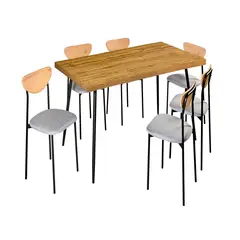 Just Home Collection - Juego de Comedor 1+6 Kabul