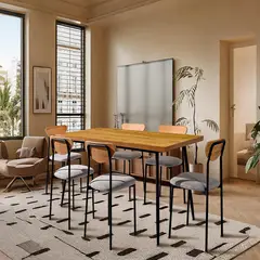 Just Home Collection - Juego de Comedor 1+6 Kabul