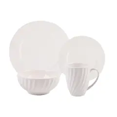 Just Home Collection - Jgo de vajilla 16pzs bco turin