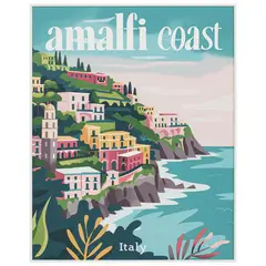 Just Home Collection - Cuadro Decorativo Costa Amalfi 40x50 cm