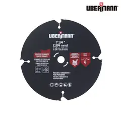 Ubermann - Hoja de Sierra para Fibrocemento o Pisos Pré-acabados 4 D 7 1/4" X 5/8"