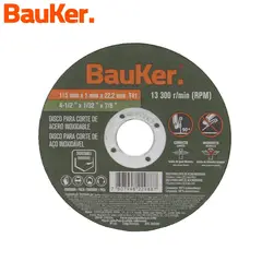 Bauker - Disco para Corte de Acero Inoxidable 4 1/2" x 1 mm,