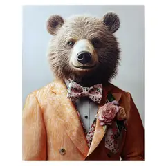 Just Home Collection - Cuadro Decorativo Oso Frente 40x50 cm
