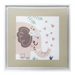 Just Home Collection - Cuadro Inf Elefante Cora 40x40