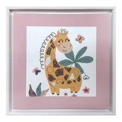 Just Home Collection - Cuadro Infantil Jirafa 40x40 cm
