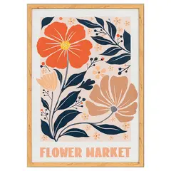 Just Home Collection - Cuadro Flowermarket 50x70