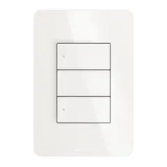 Bticino - Placa Armada 2 Interruptor Sencillo y 1 Polo Falso 3 Módulos, Blanco