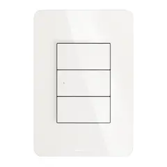 Bticino - Placa Armada 1 Interruptor Sencillo y 2 Polos Falsos, 3 Módulos, Blanco